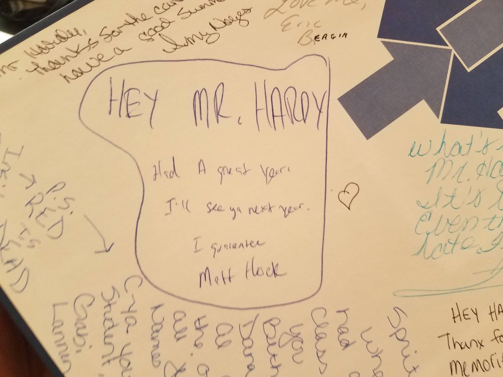 Hey Mr. Hardy. Had a great year. I'll see ya next year. I guarantee. Matt Heick.